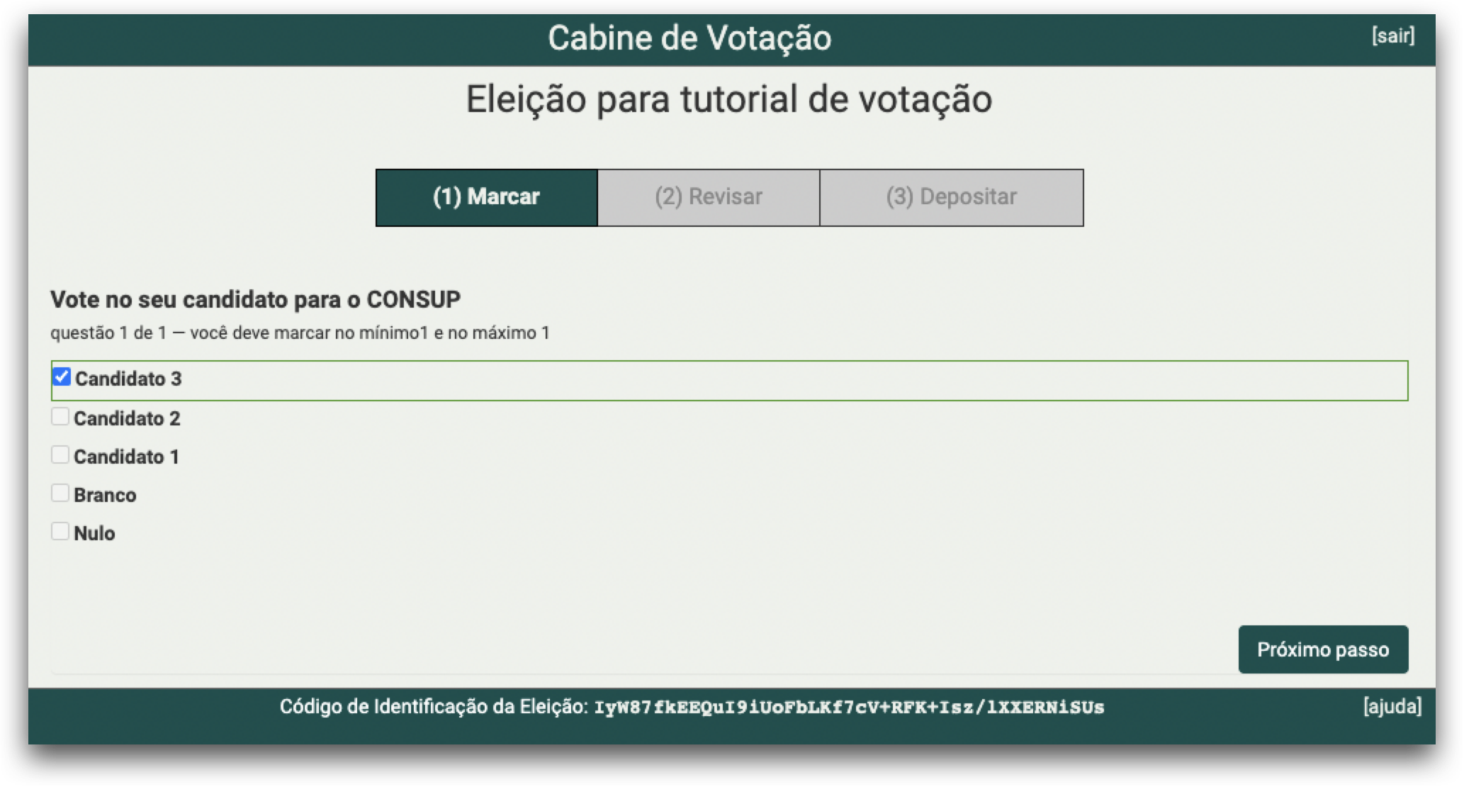 Escolha um candidato para conselho deliberativosu